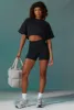Level Up - Cotton Cropped Oversized T-Shirt in Black sold by Bo + Tee