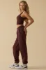 Petite Mid-Rise Joggers in Fudge Brown sold by Bo + Tee