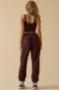Petite Mid-Rise Joggers in Fudge Brown sold by Bo + Tee