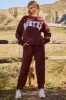 Petite Mid-Rise Joggers in Fudge Brown sold by Bo + Tee