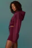 Progress - Cropped Drawstring Hooded Sweatshirt in Plum sold by Bo + Tee