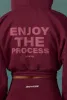 Progress - Cropped Drawstring Hooded Sweatshirt in Plum sold by Bo + Tee