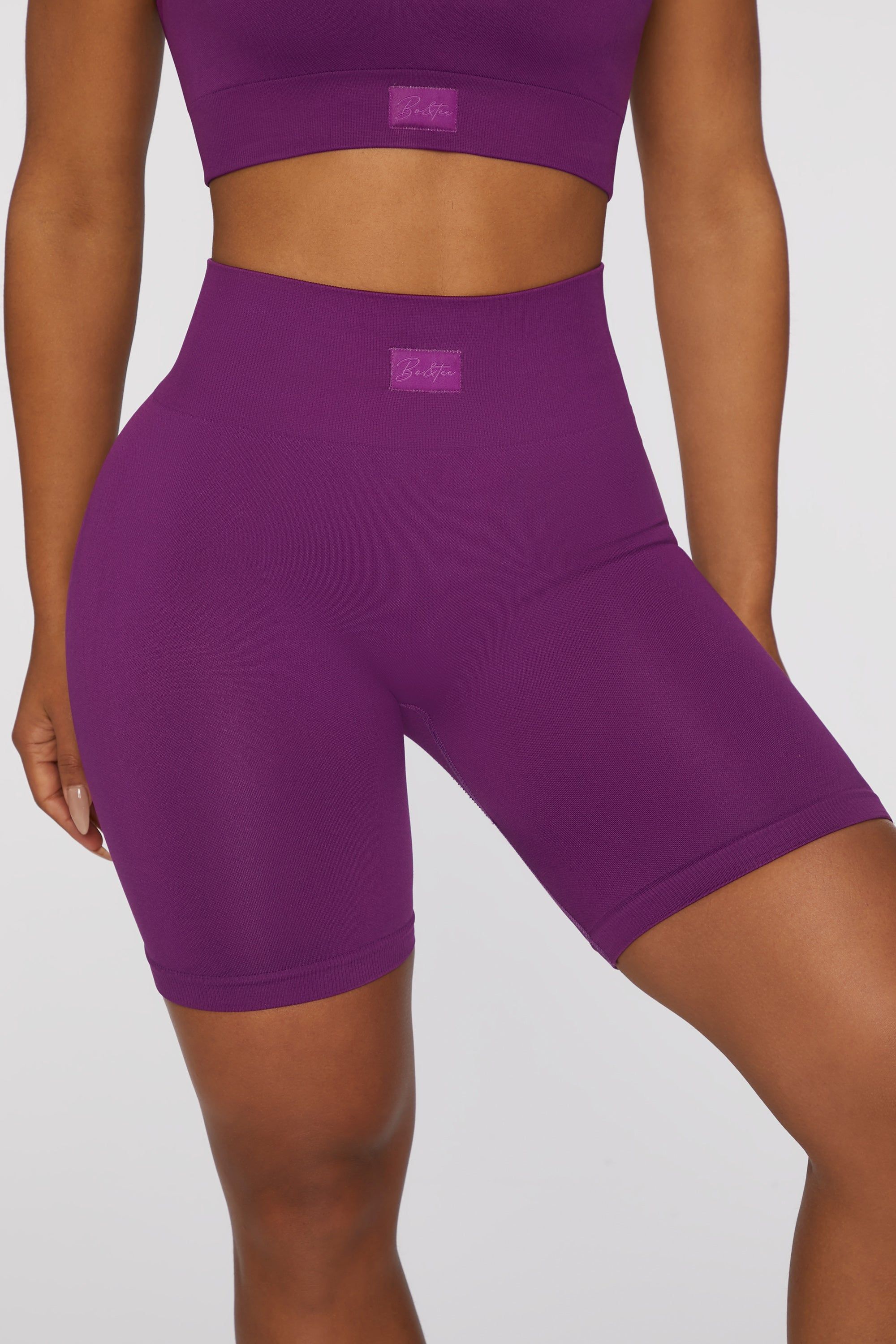 Push Yourself - Biker Shorts - Dark Purple sold by Bo + Tee product image thumbnail 6