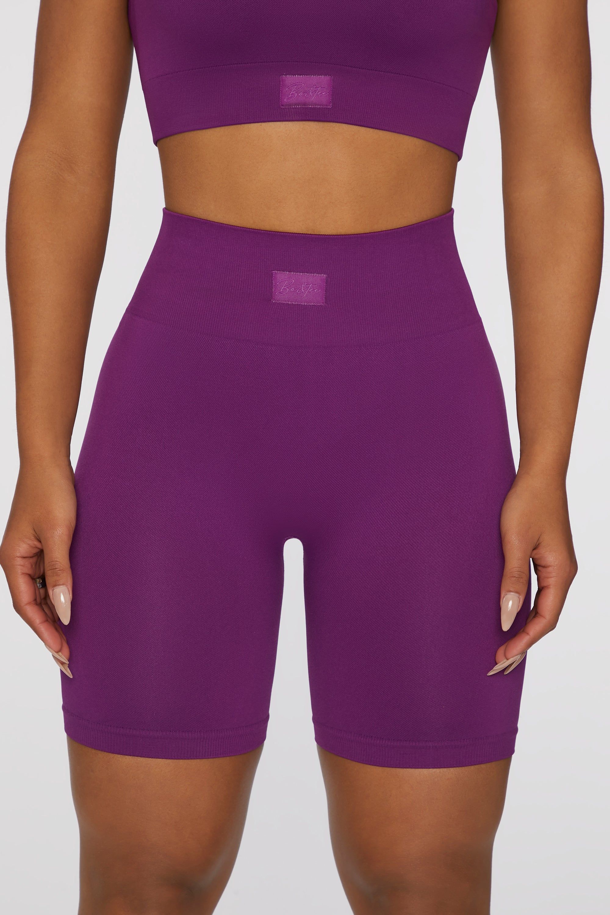 Push Yourself - Biker Shorts - Dark Purple sold by Bo + Tee product image thumbnail 3