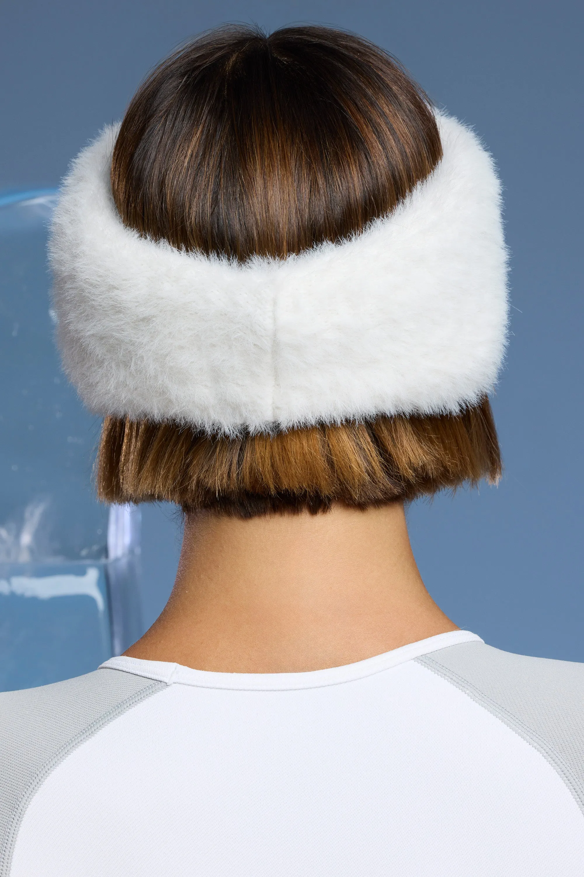 Blizzard - Faux Fur Headband in White sold by Bo + Tee product image thumbnail 3