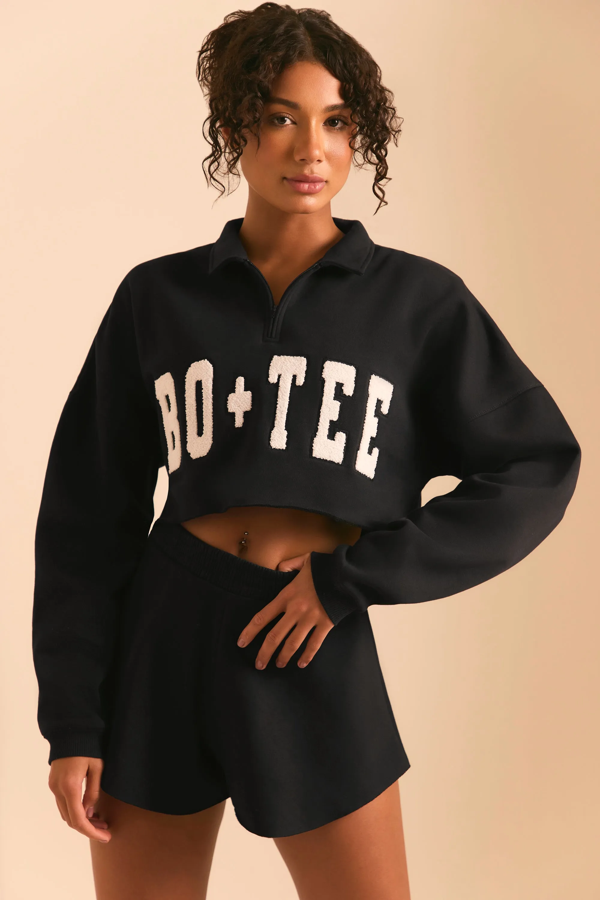 Half Zip Sweater in Black sold by Bo + Tee product image thumbnail 4