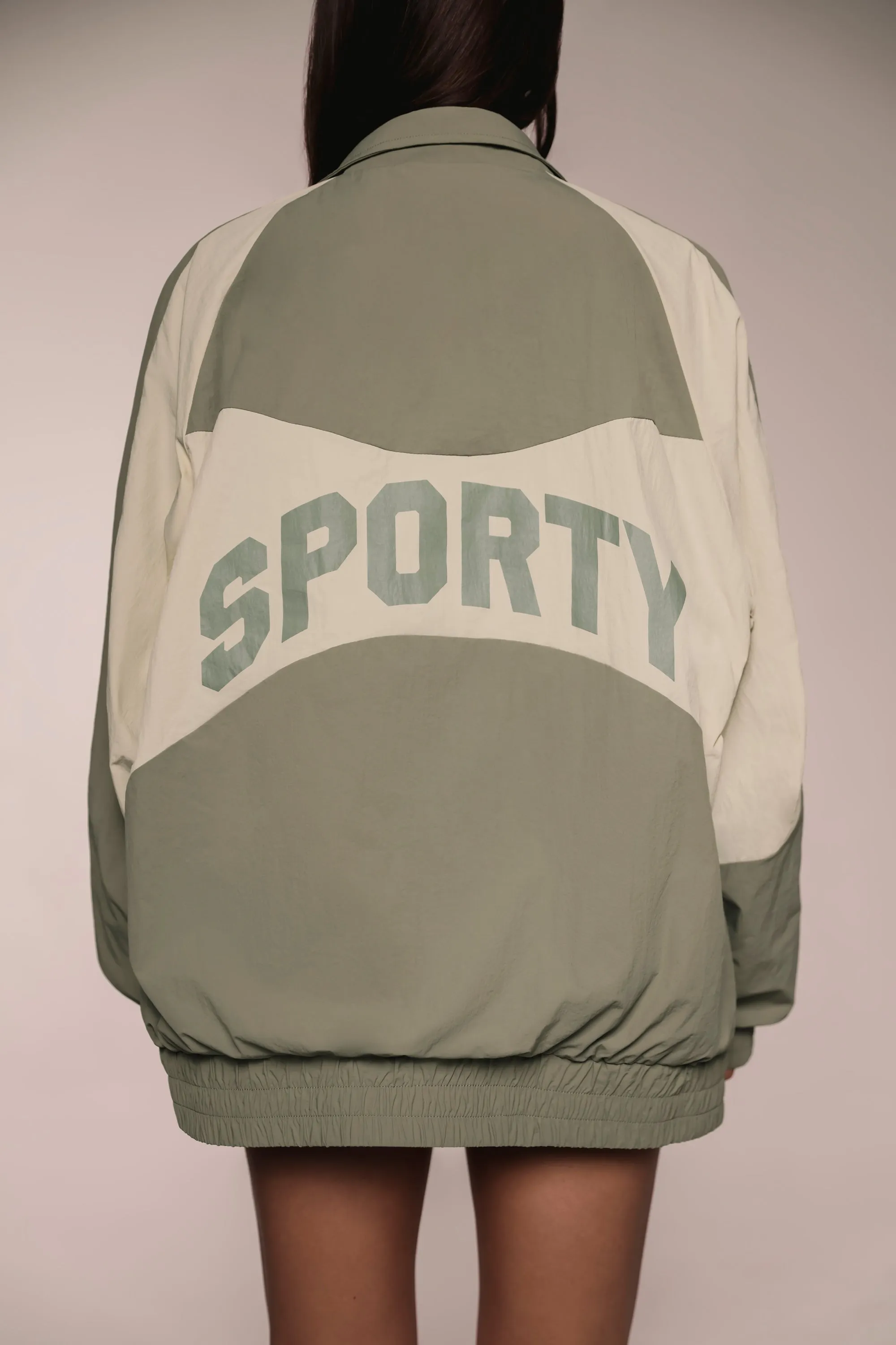 Colourblock Track Jacket in Mineral sold by Bo + Tee product image thumbnail 3