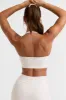 Halterneck Crop Top in White sold by Bo + Tee