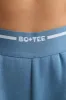 High-Waist Straight-Leg Joggers in Steel Blue sold by Bo + Tee