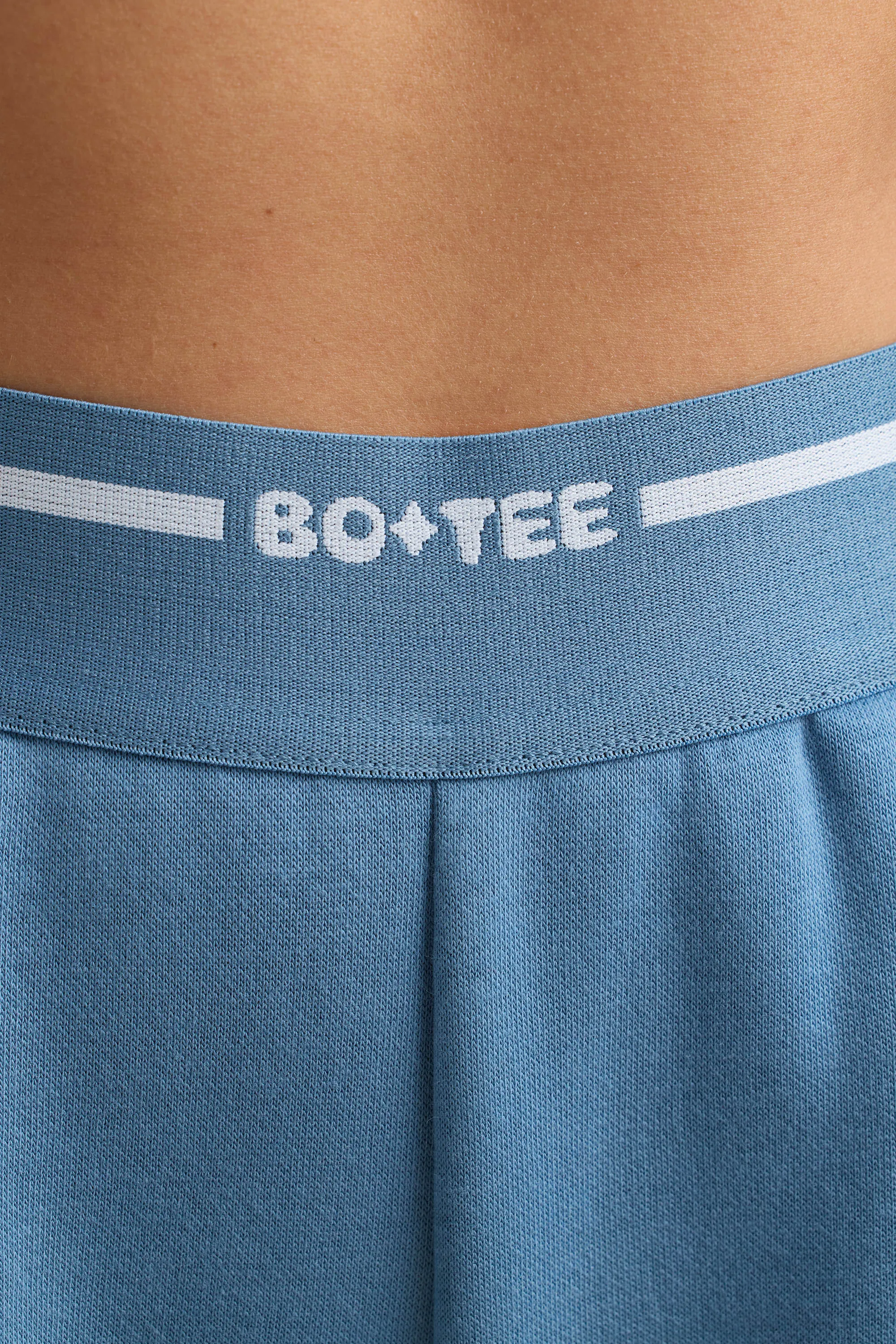 Petite High-Waist Straight-Leg Joggers in Steel Blue sold by Bo + Tee product image thumbnail 4