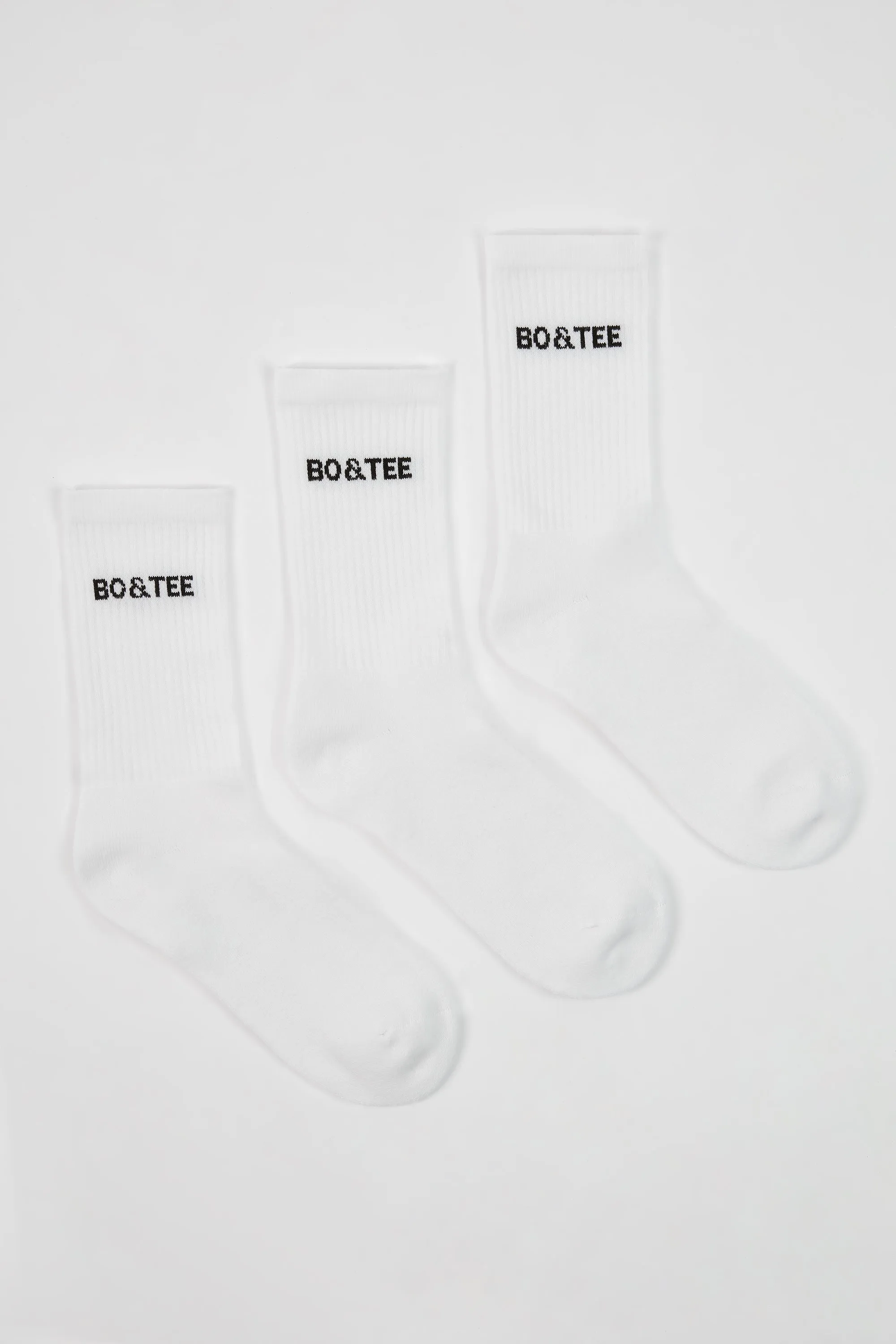 Ribbed Crew Sock Bundle in White sold by Bo + Tee