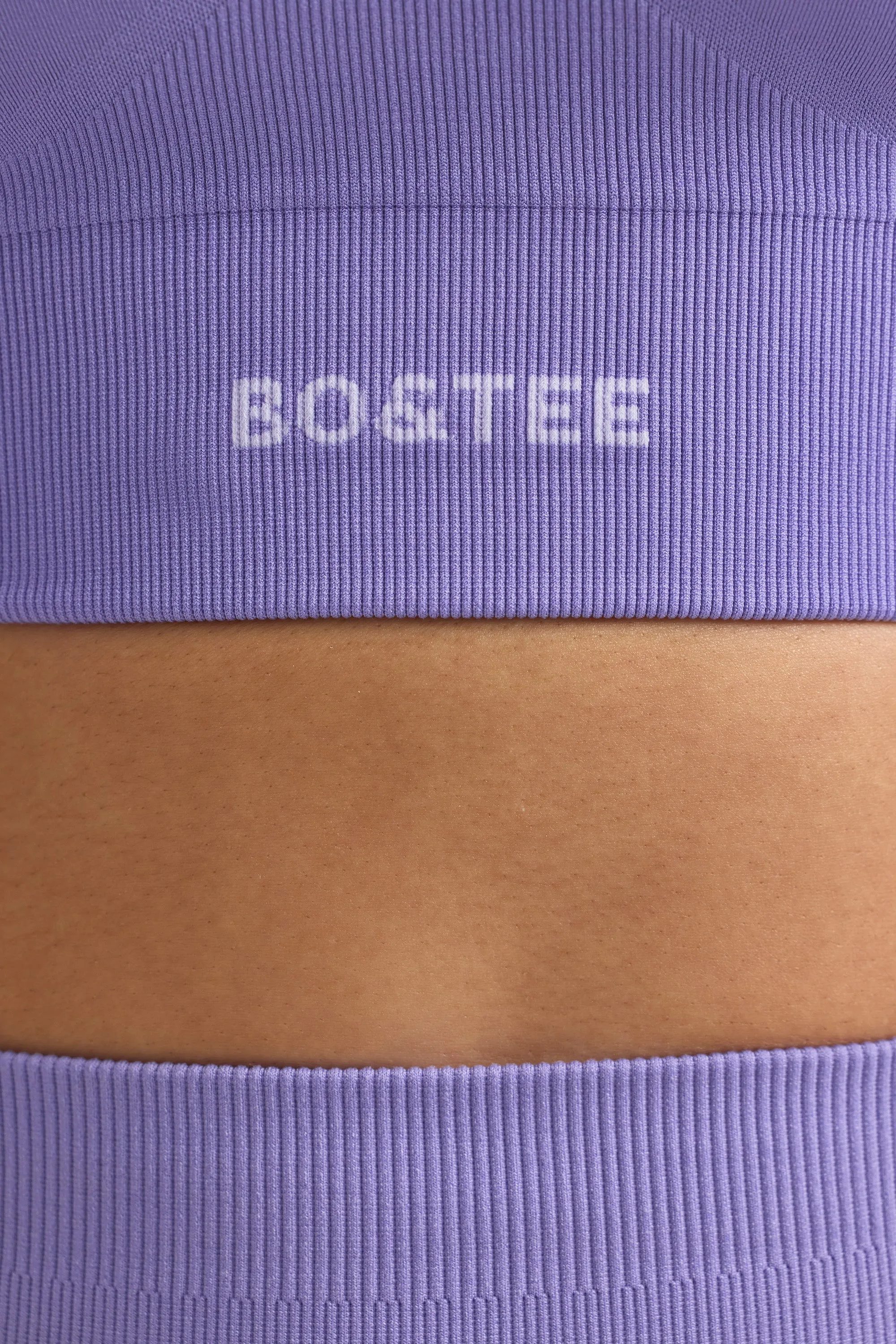 Define Luxe Halterneck Sports Bra in Purple sold by Bo + Tee product image thumbnail 4