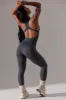 Full Length Cut Out Back Unitard in Grey sold by Bo + Tee
