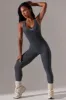 Full Length Cut Out Back Unitard in Grey sold by Bo + Tee