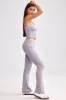 Petite Fold Over Kick Flare Chunky Knit Trousers in Dusty Lavender sold by Bo + Tee