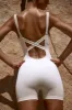 Ultra - Wide Strap Unitard in Bone sold by Bo + Tee