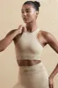 Knockout - Seamless Racerback Crop Top in Beige sold by Bo + Tee