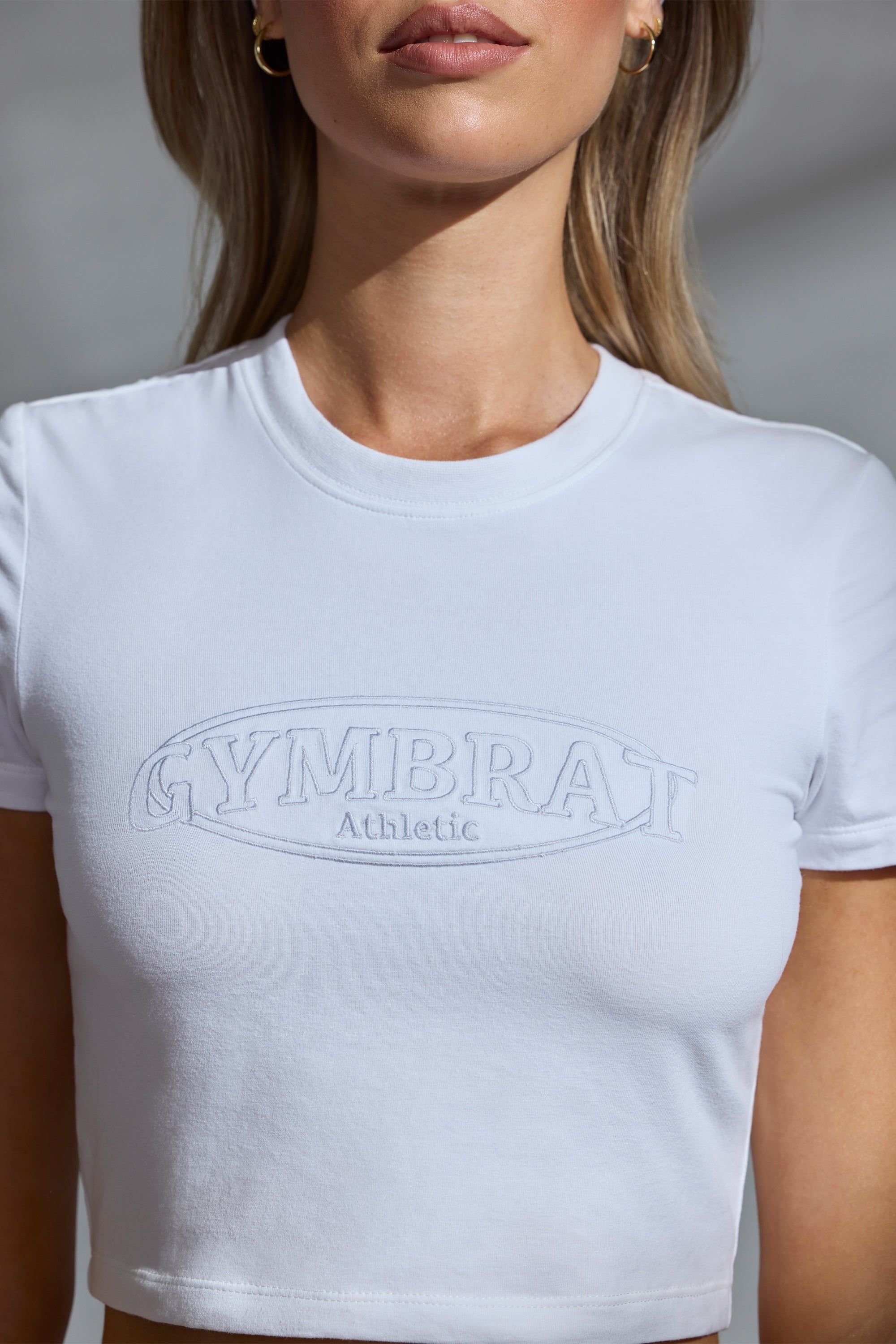 Gym Brat - Cap Sleeve Cotton Baby Tee in White sold by Bo + Tee product image thumbnail 4