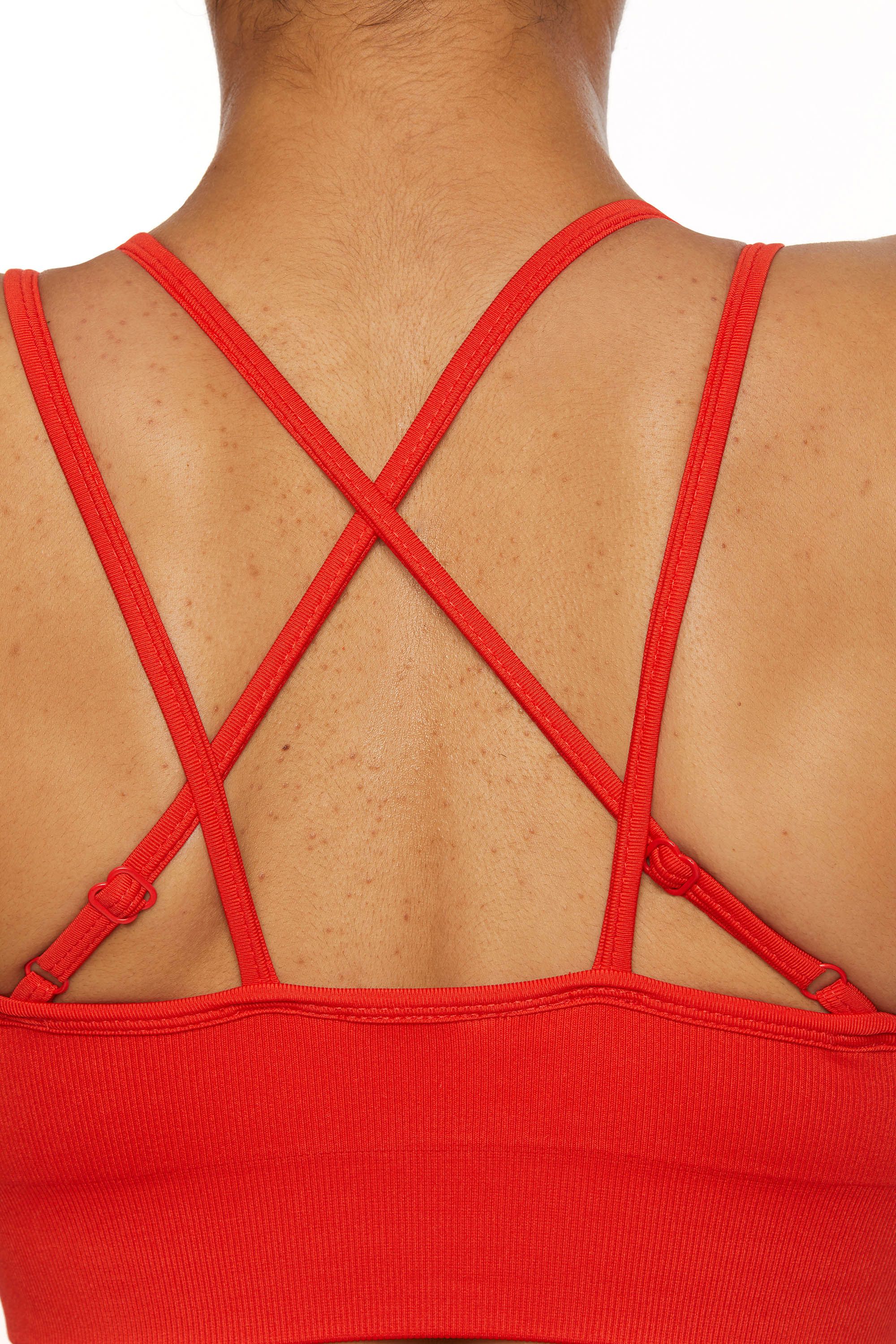 Streamline - Seamless Supportive Sports Bra in Red sold by Bo + Tee product image thumbnail 6