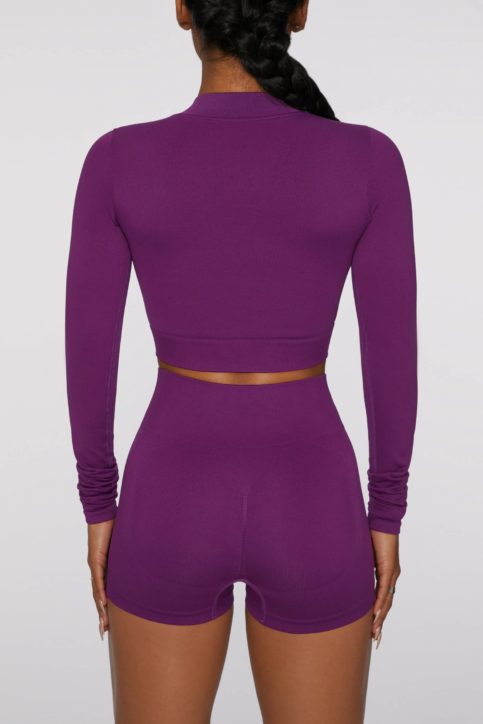 Reach For It - Crop Top in Dark Purple sold by Bo + Tee product image thumbnail 3