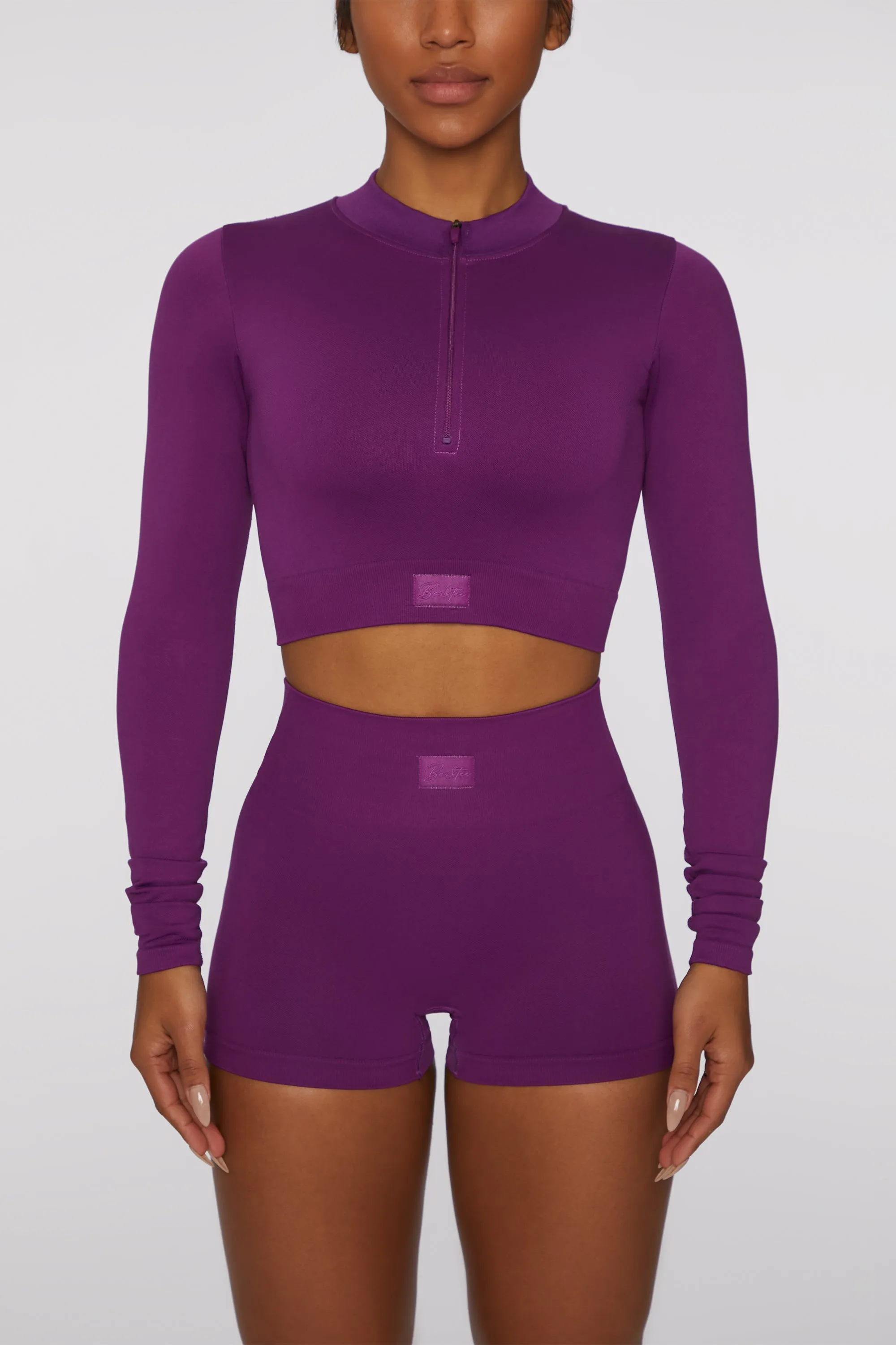 Reach For It - Crop Top in Dark Purple sold by Bo + Tee product image thumbnail 2