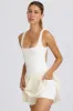 Soft Active Open-Back Pleated Tennis Dress in White sold by Bo + Tee