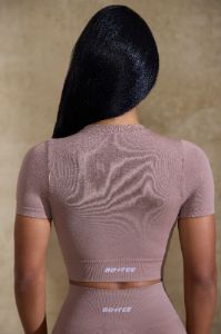 Excel - Define Luxe Baby Tee Crop Top in Mocha sold by Bo + Tee