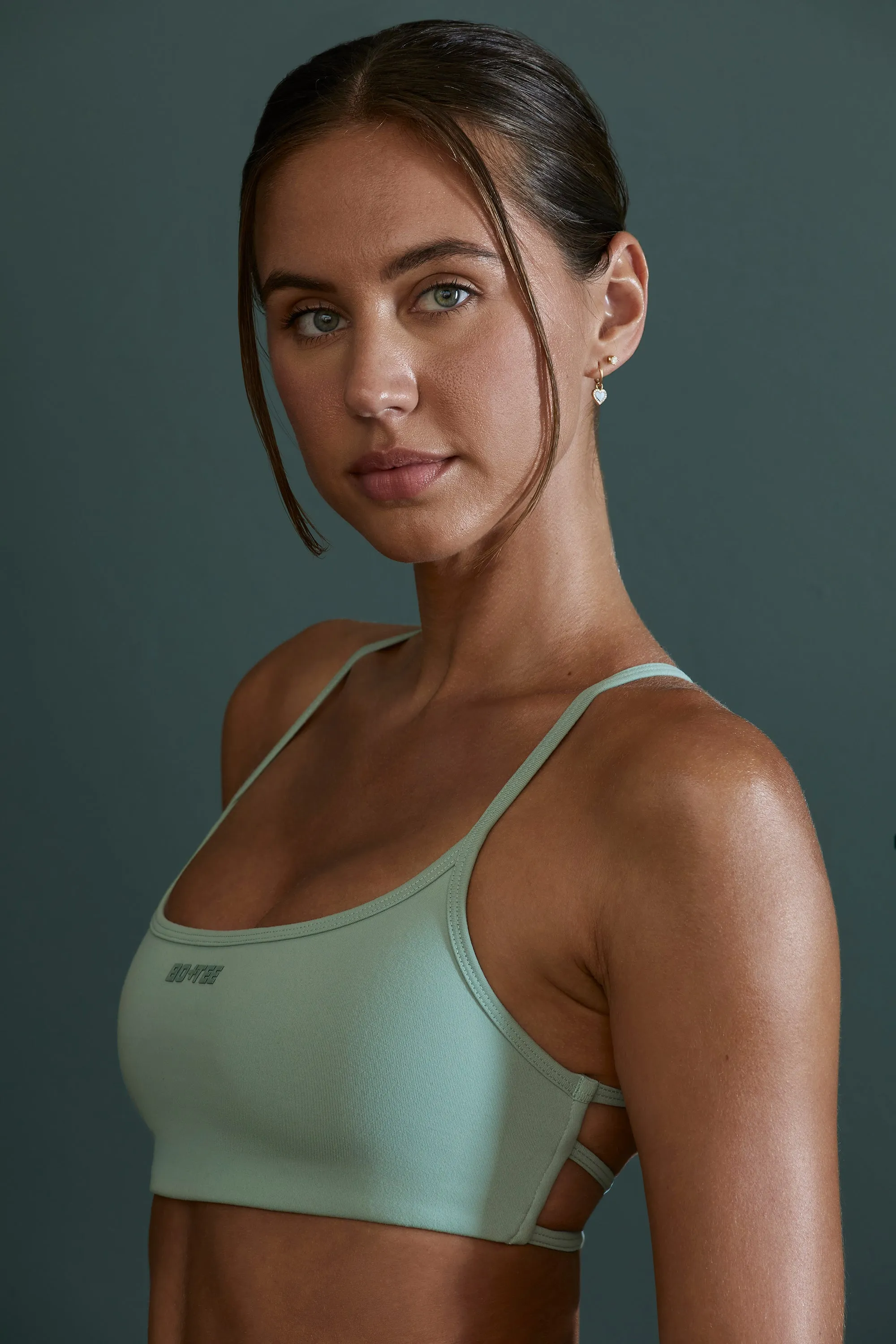 Growth - Scoop Neck Open Back Sports Bra in Sage sold by Bo + Tee product image thumbnail 2