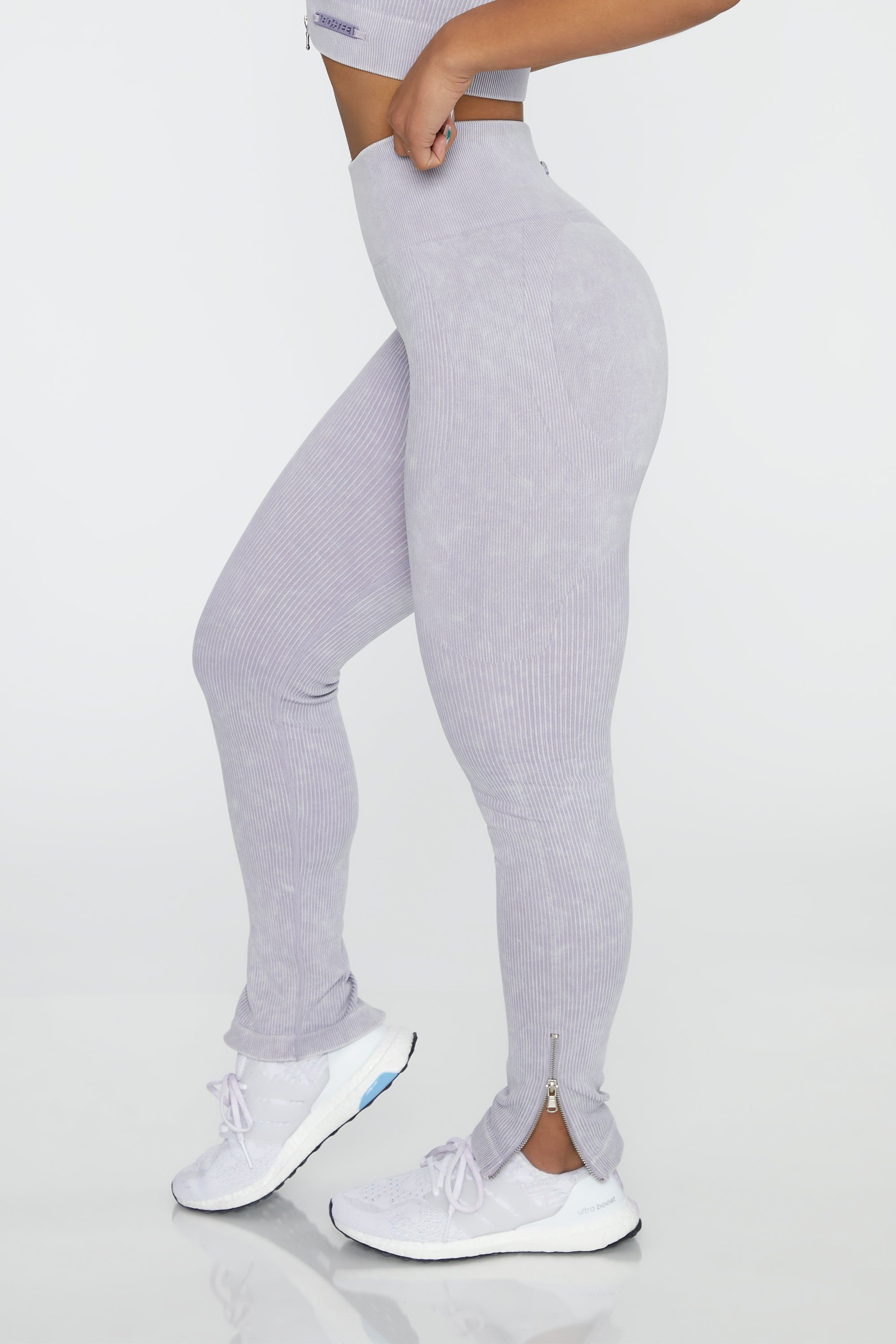 Petite Burner - Flare Leggings in Lilac sold by Bo + Tee product image thumbnail 4