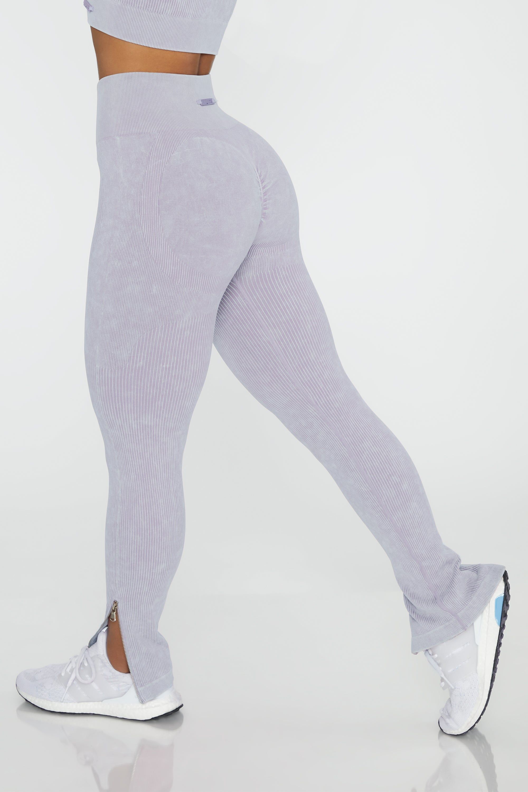 Petite Burner - Flare Leggings in Lilac sold by Bo + Tee product image thumbnail 2