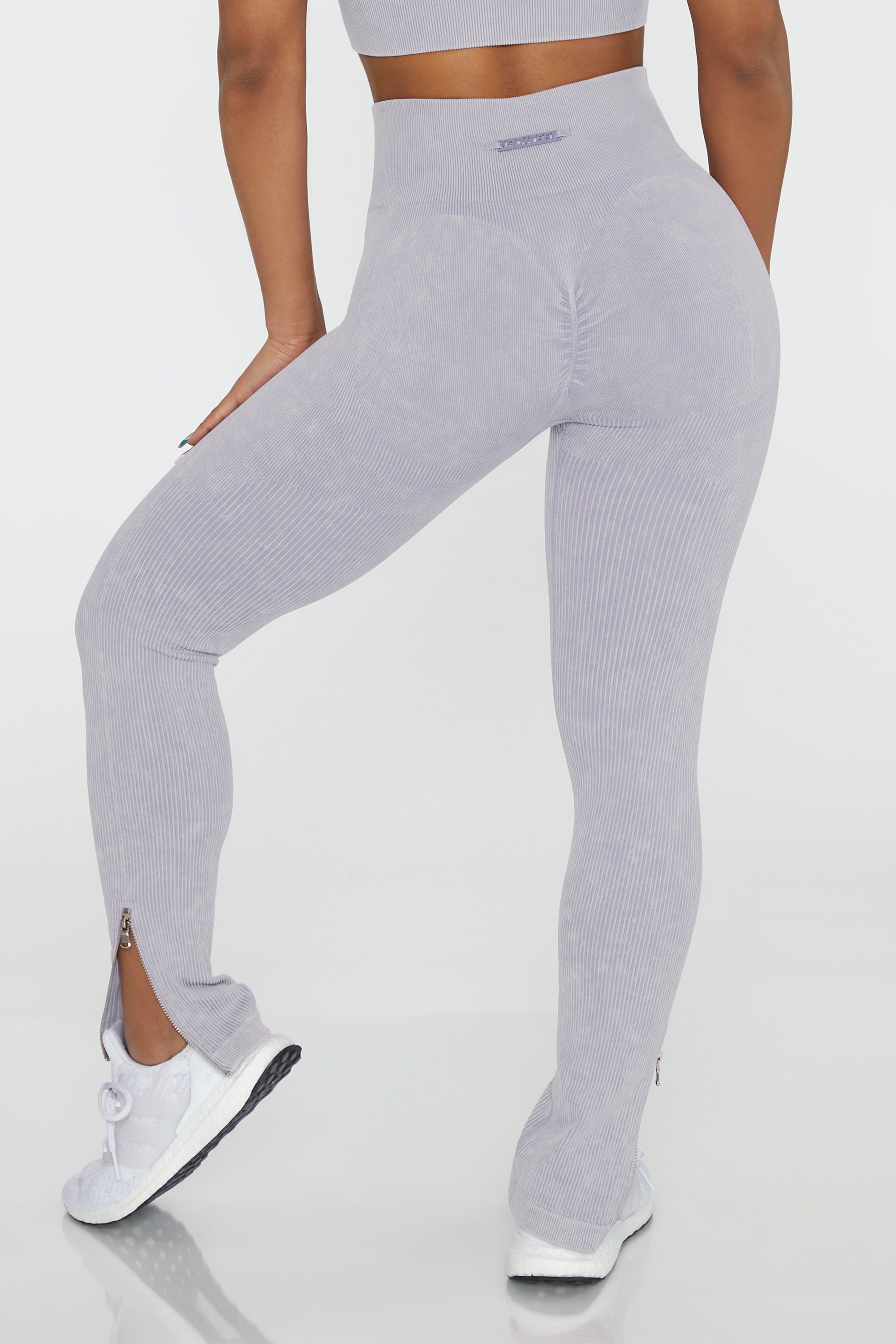 Petite Burner - Flare Leggings in Lilac sold by Bo + Tee product image thumbnail 5