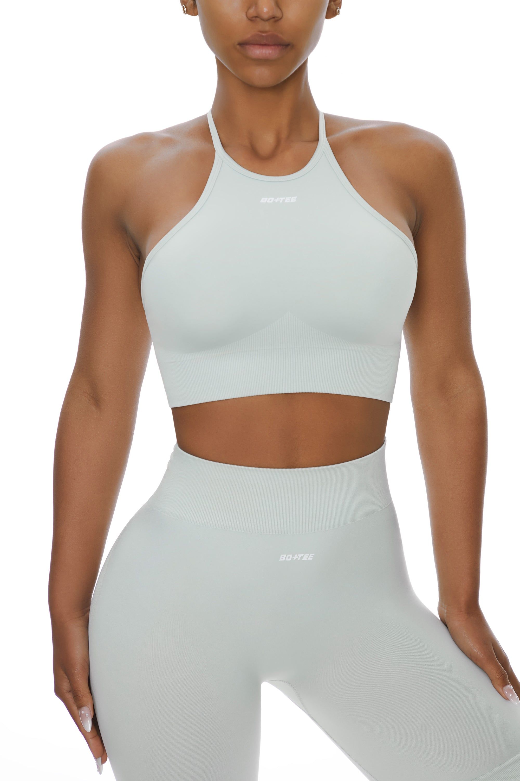 Incline- Racer Crop Top in Consistency Grey sold by Bo + Tee product image thumbnail 6