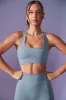 Mindset - Cut Out Define Luxe Sports Bra in Denim Blue sold by Bo + Tee