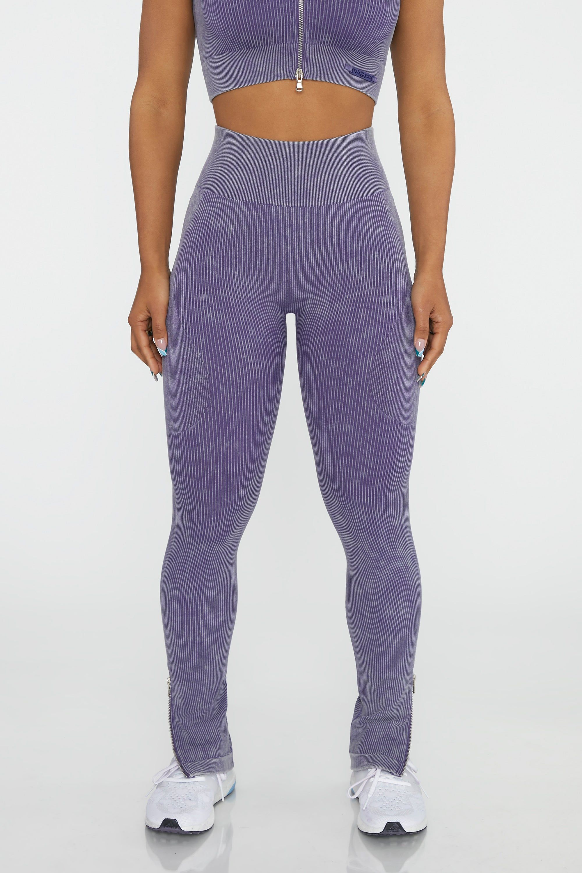 Petite Burner - Flare Leggings in Violet sold by Bo + Tee product image thumbnail 3