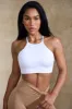 Flex - High Neck Open Back Define Luxe Sports Bra in White sold by Bo + Tee