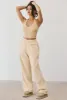 Laze - Fleece Wide Leg Joggers in Cashmere sold by Bo + Tee