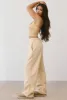 Laze - Fleece Wide Leg Joggers in Cashmere sold by Bo + Tee