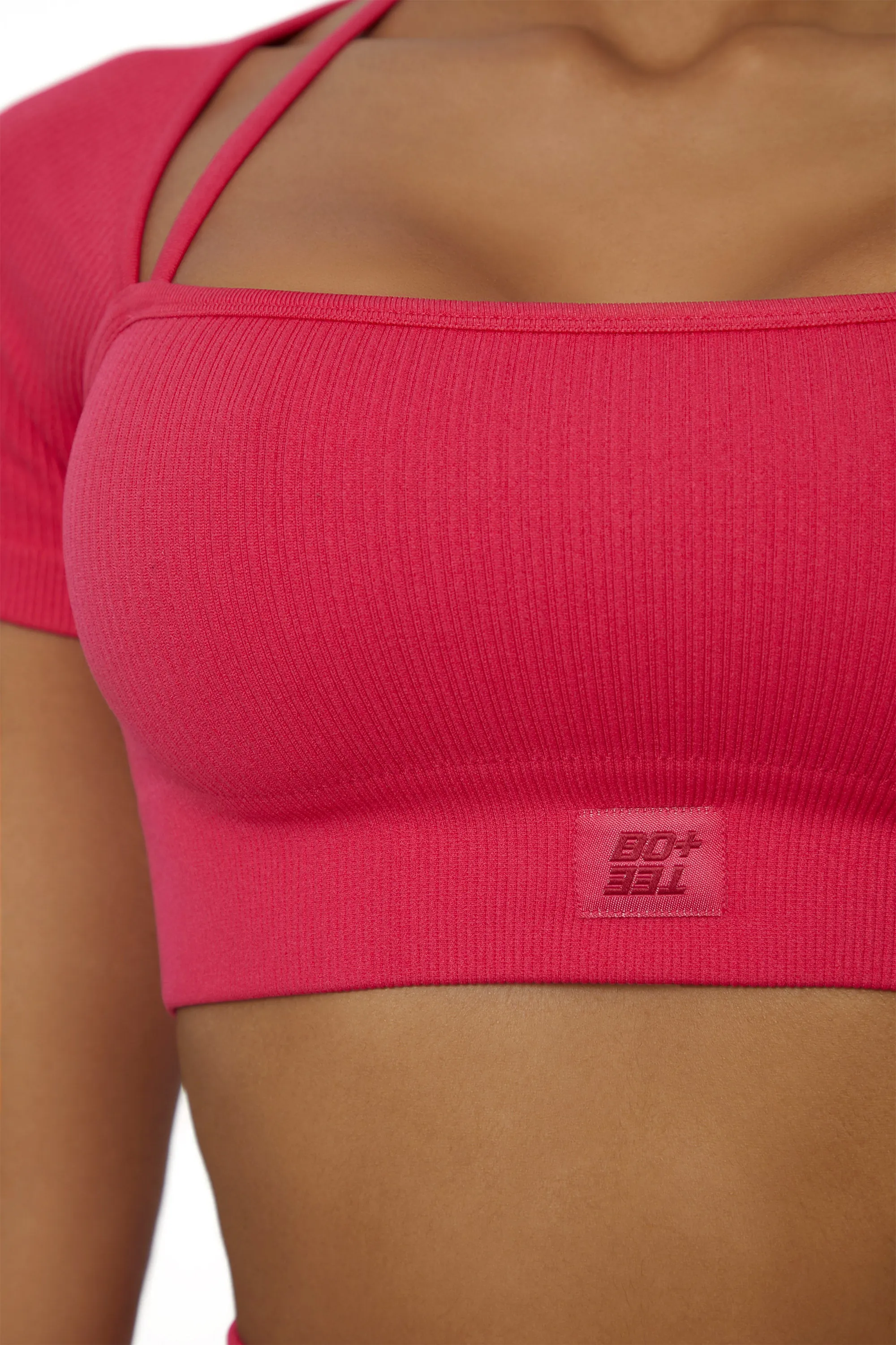 High Energy - Short Sleeve Crop Top in Hot Pink sold by Bo + Tee product image thumbnail 5