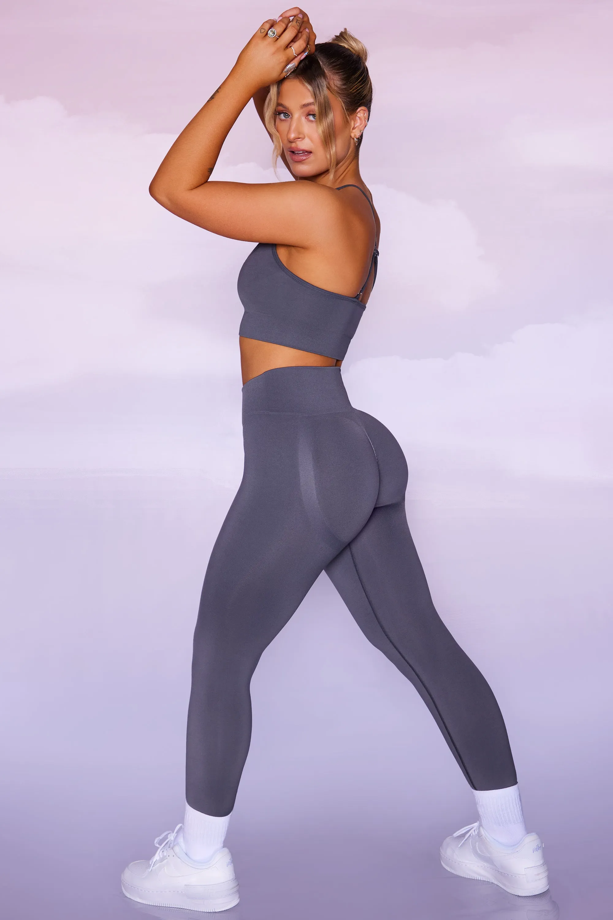 Superset Petite - Curved Waist Seamless Leggings in Grey sold by Bo + Tee