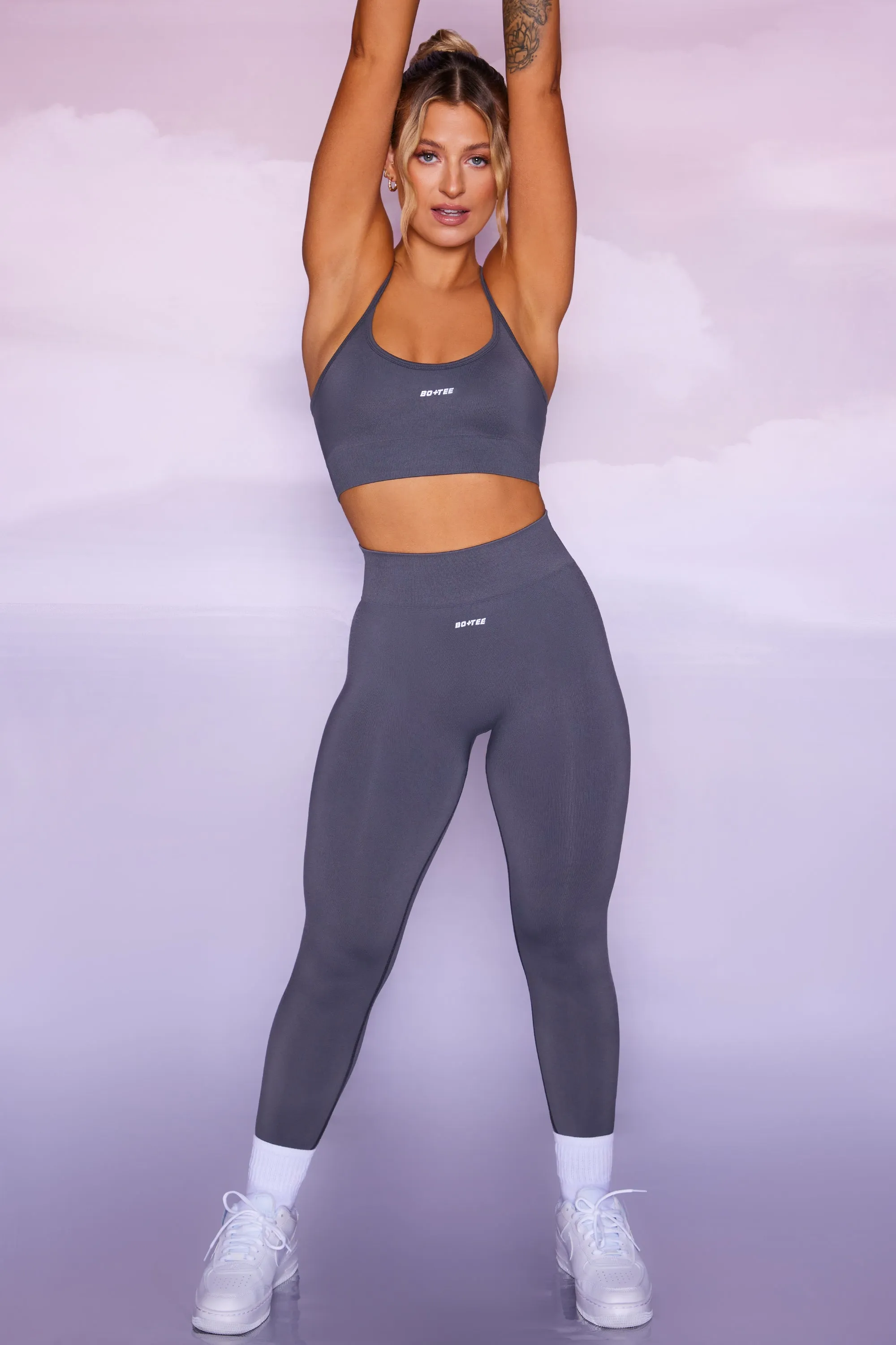 Superset Petite - Curved Waist Seamless Leggings in Grey sold by Bo + Tee product image thumbnail 2