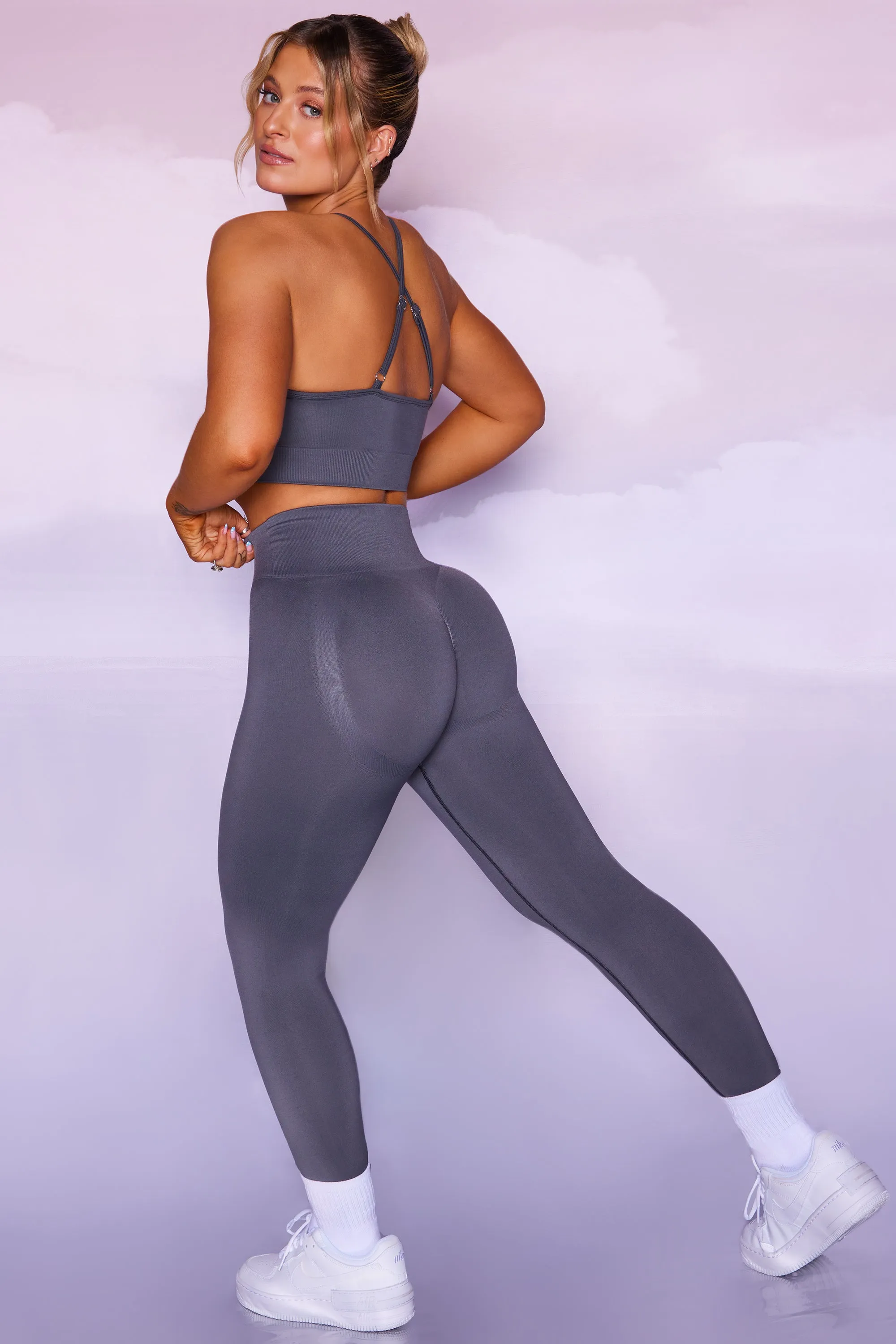 Superset Petite - Curved Waist Seamless Leggings in Grey sold by Bo + Tee product image thumbnail 5