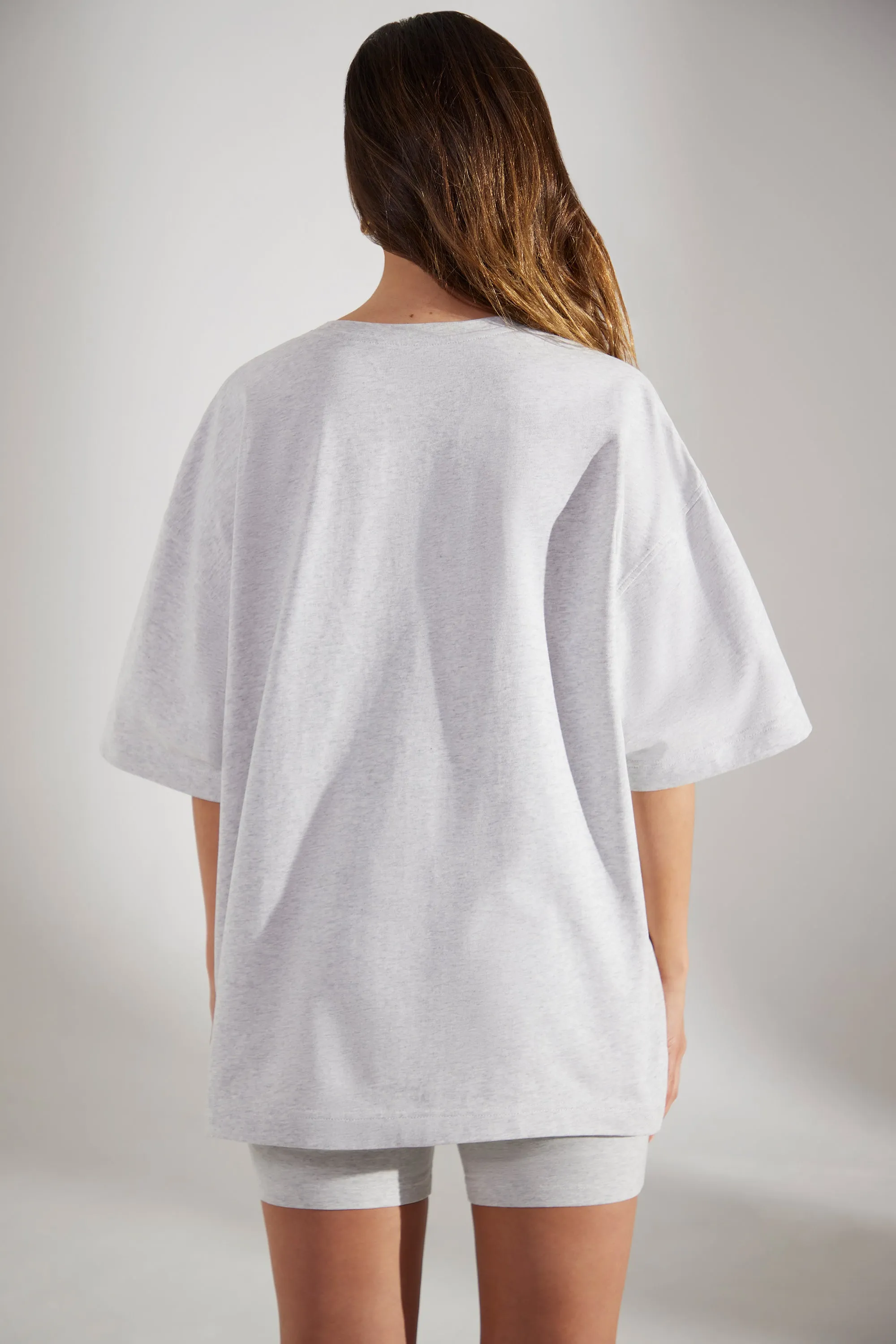 Oversized Short Sleeve T-Shirt in Heather Grey sold by Bo + Tee product image thumbnail 3