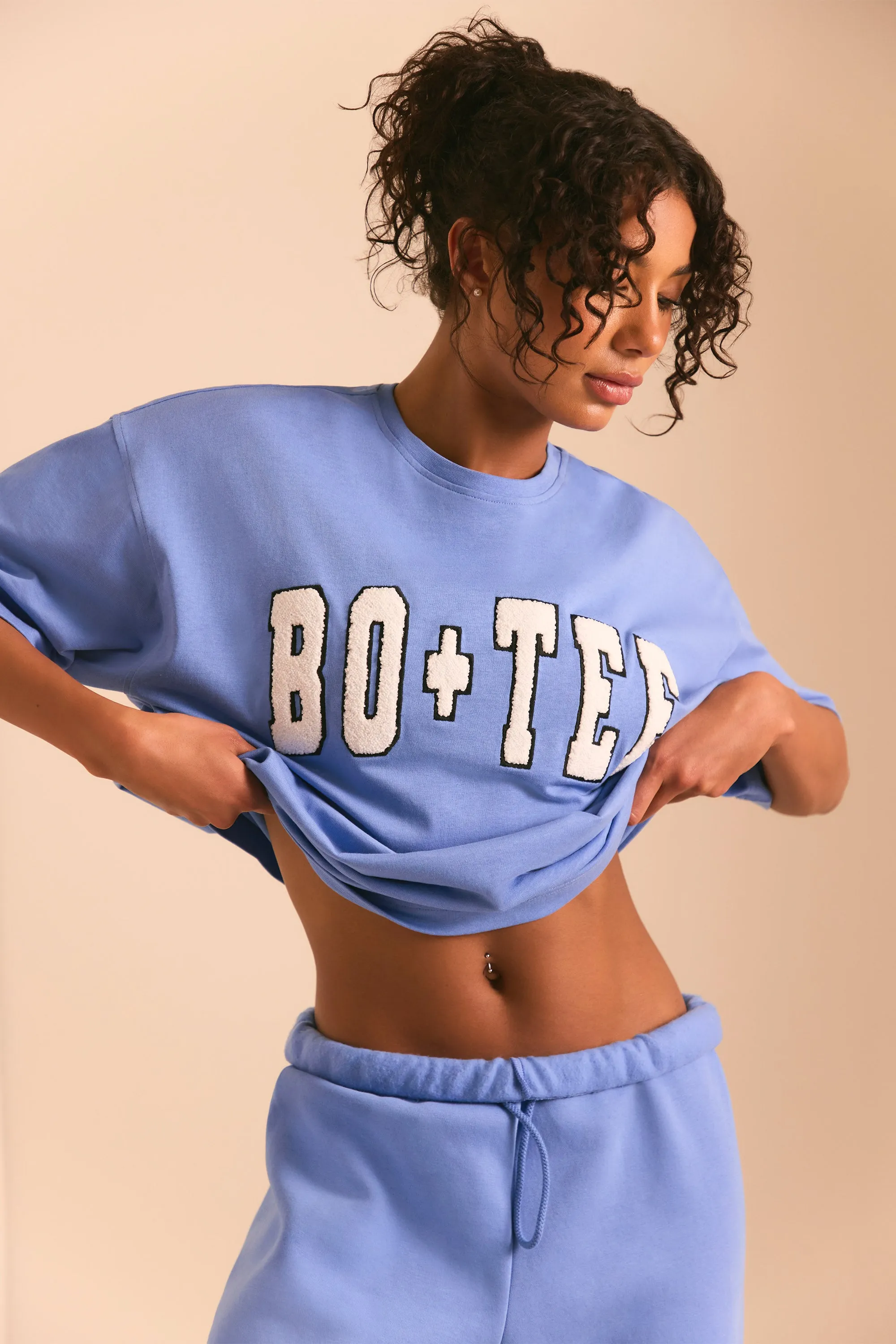 Ease - Oversized Short Sleeve T-Shirt in Cerulean Blue sold by Bo + Tee product image thumbnail 2