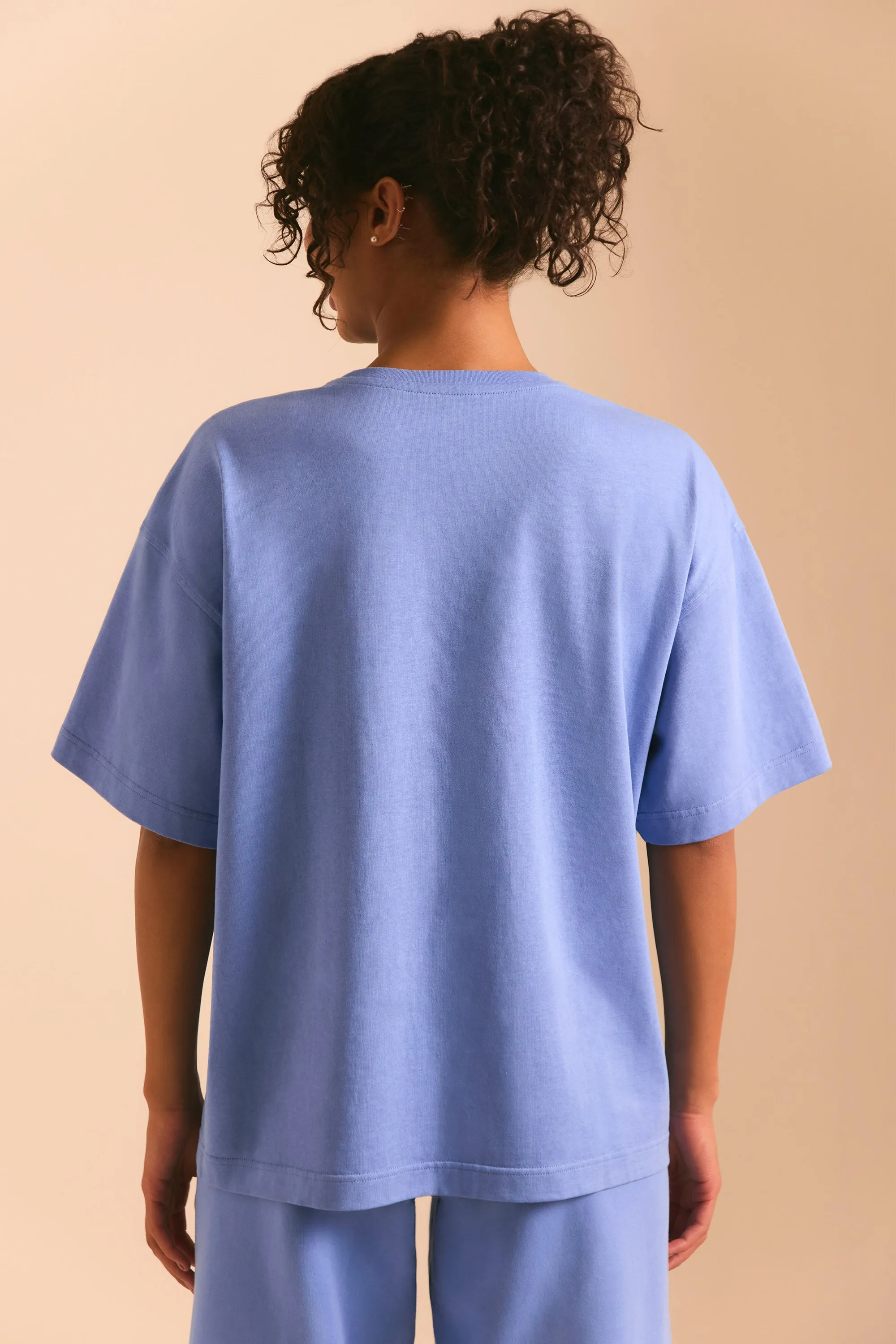 Ease - Oversized Short Sleeve T-Shirt in Cerulean Blue sold by Bo + Tee product image thumbnail 3