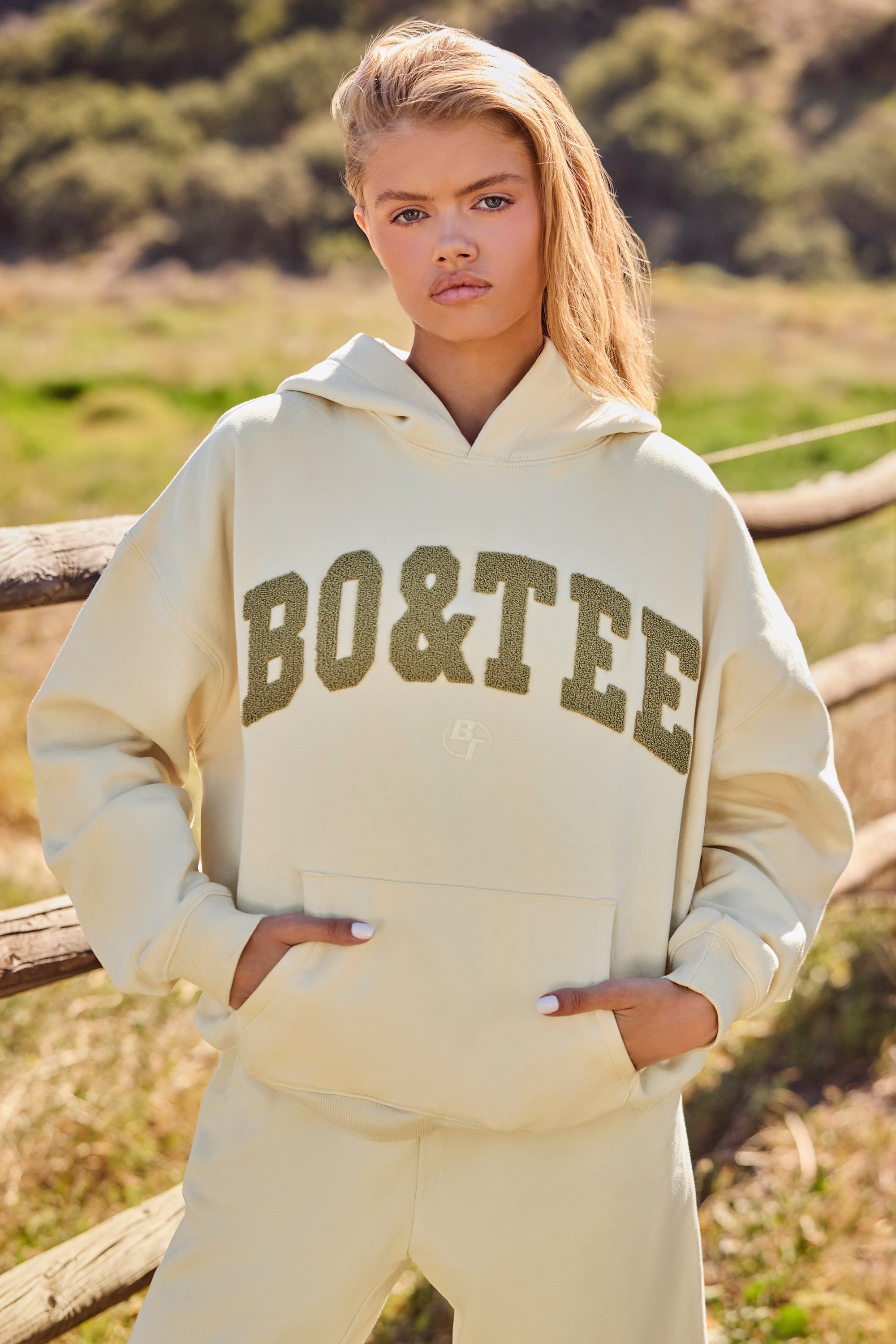 Comfort - Oversized Hooded Sweatshirt in Bone sold by Bo + Tee
