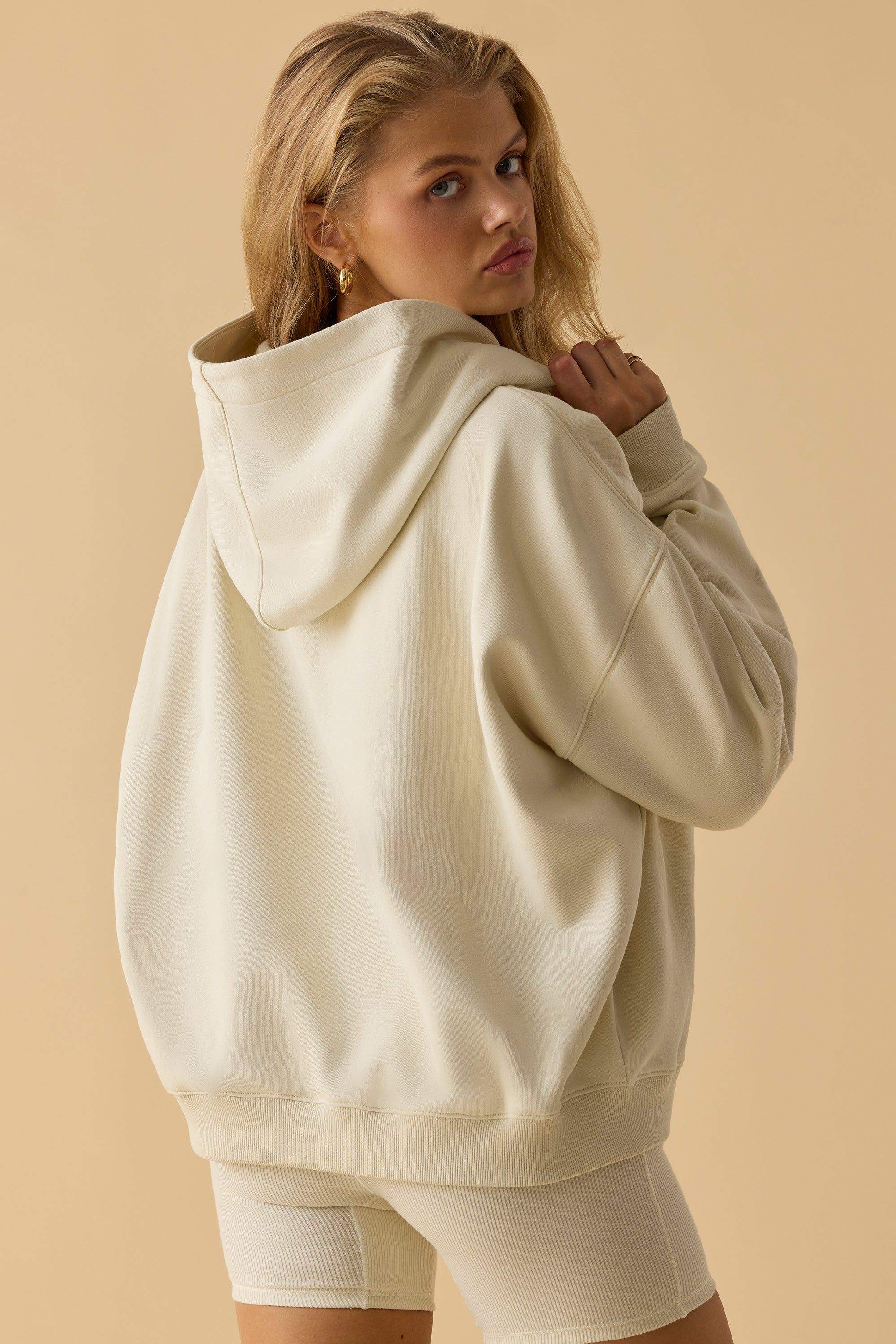 Comfort - Oversized Hooded Sweatshirt in Bone sold by Bo + Tee product image thumbnail 3