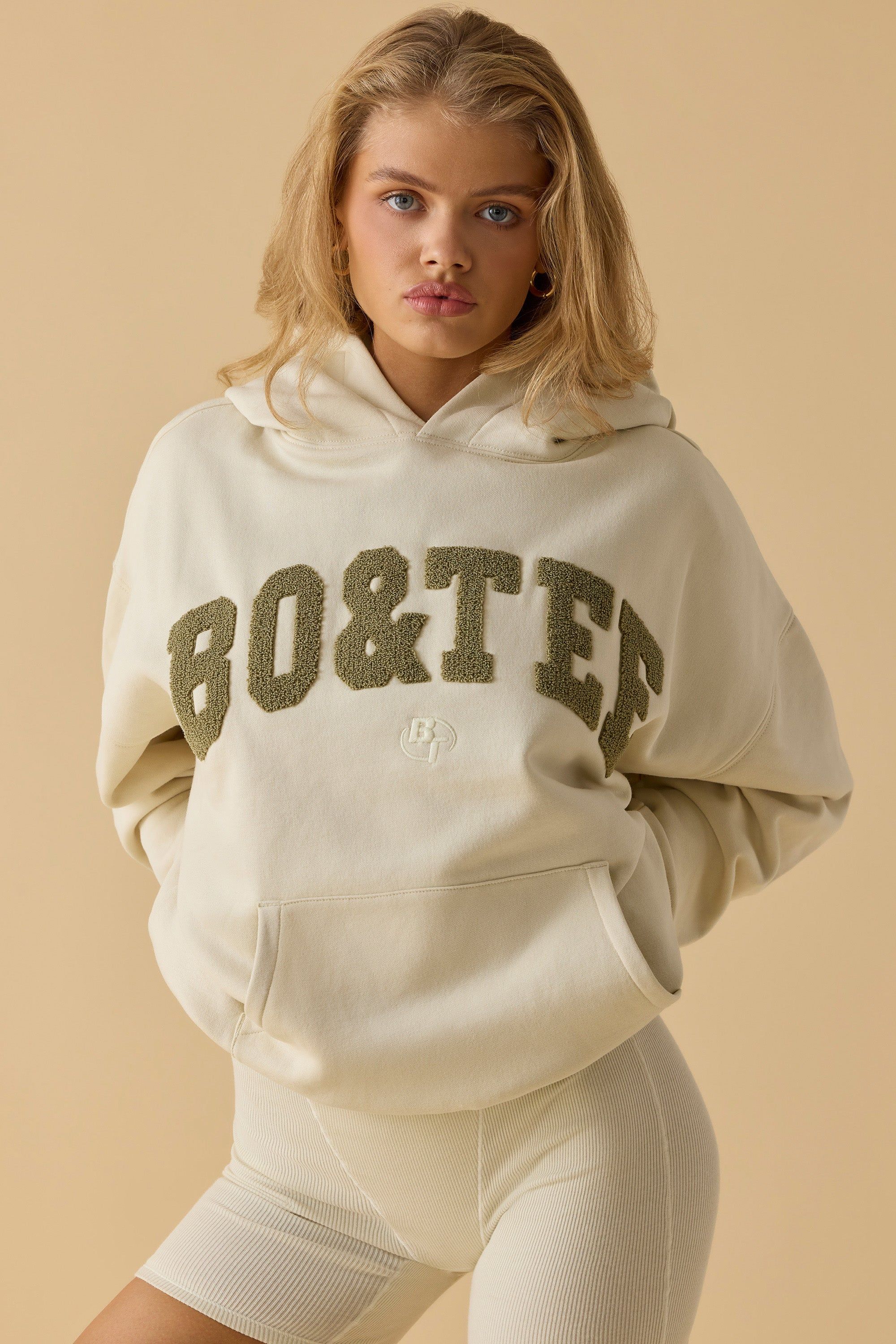 Comfort - Oversized Hooded Sweatshirt in Bone sold by Bo + Tee product image thumbnail 10