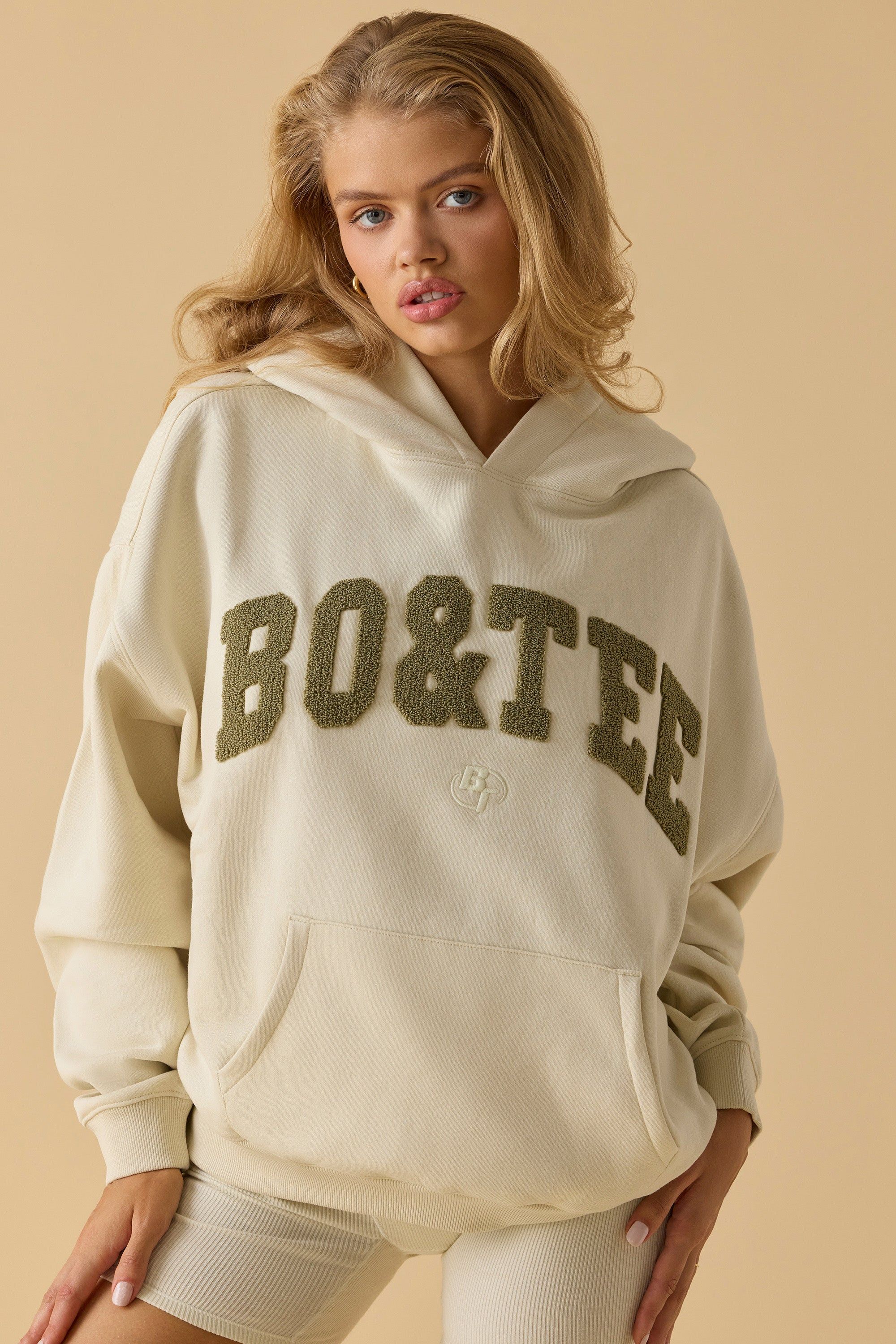 Comfort - Oversized Hooded Sweatshirt in Bone sold by Bo + Tee product image thumbnail 11