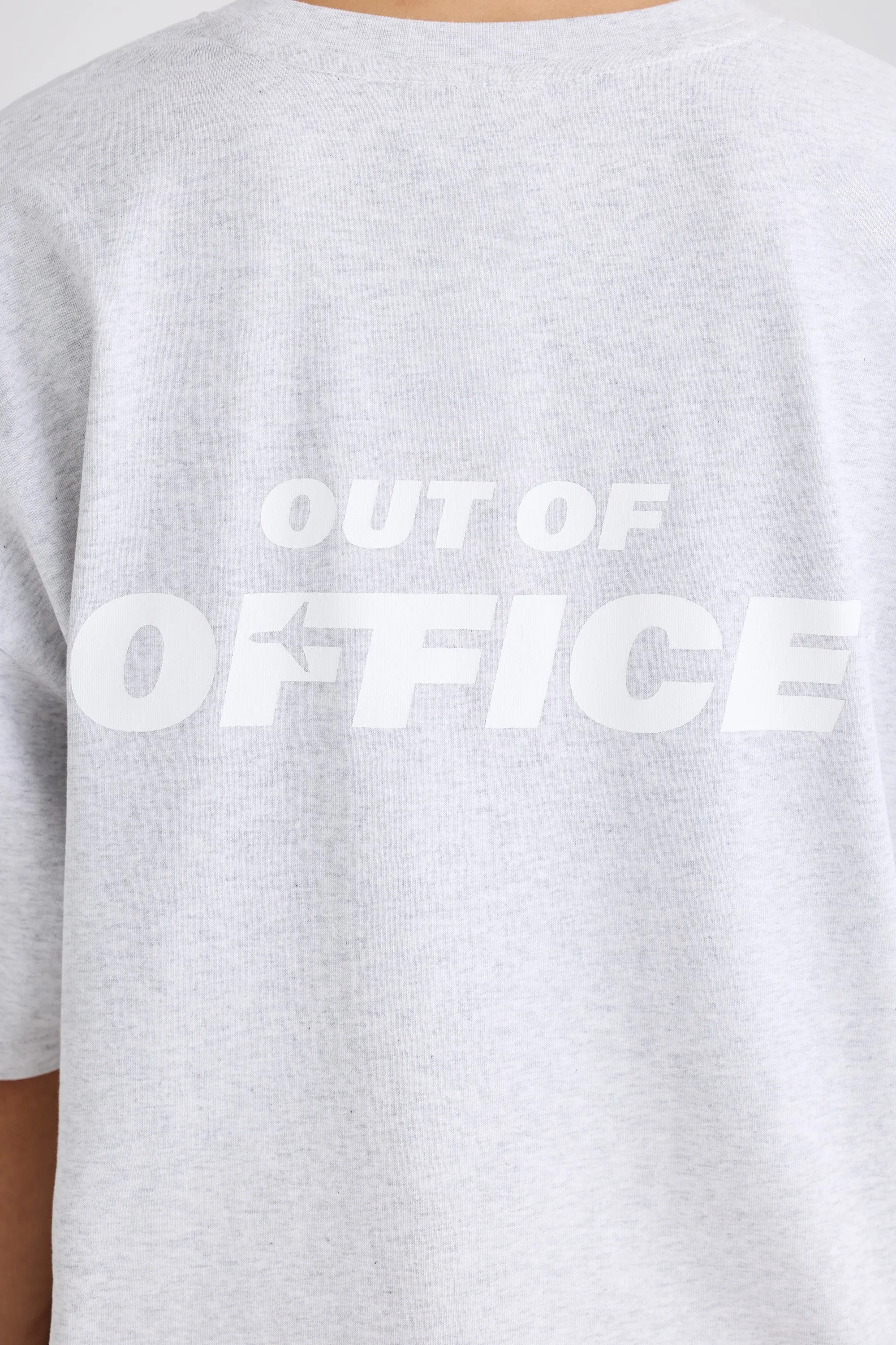 Soft Cotton Jersey Oversized T-Shirt in Grey Marl sold by Bo + Tee product image thumbnail 4