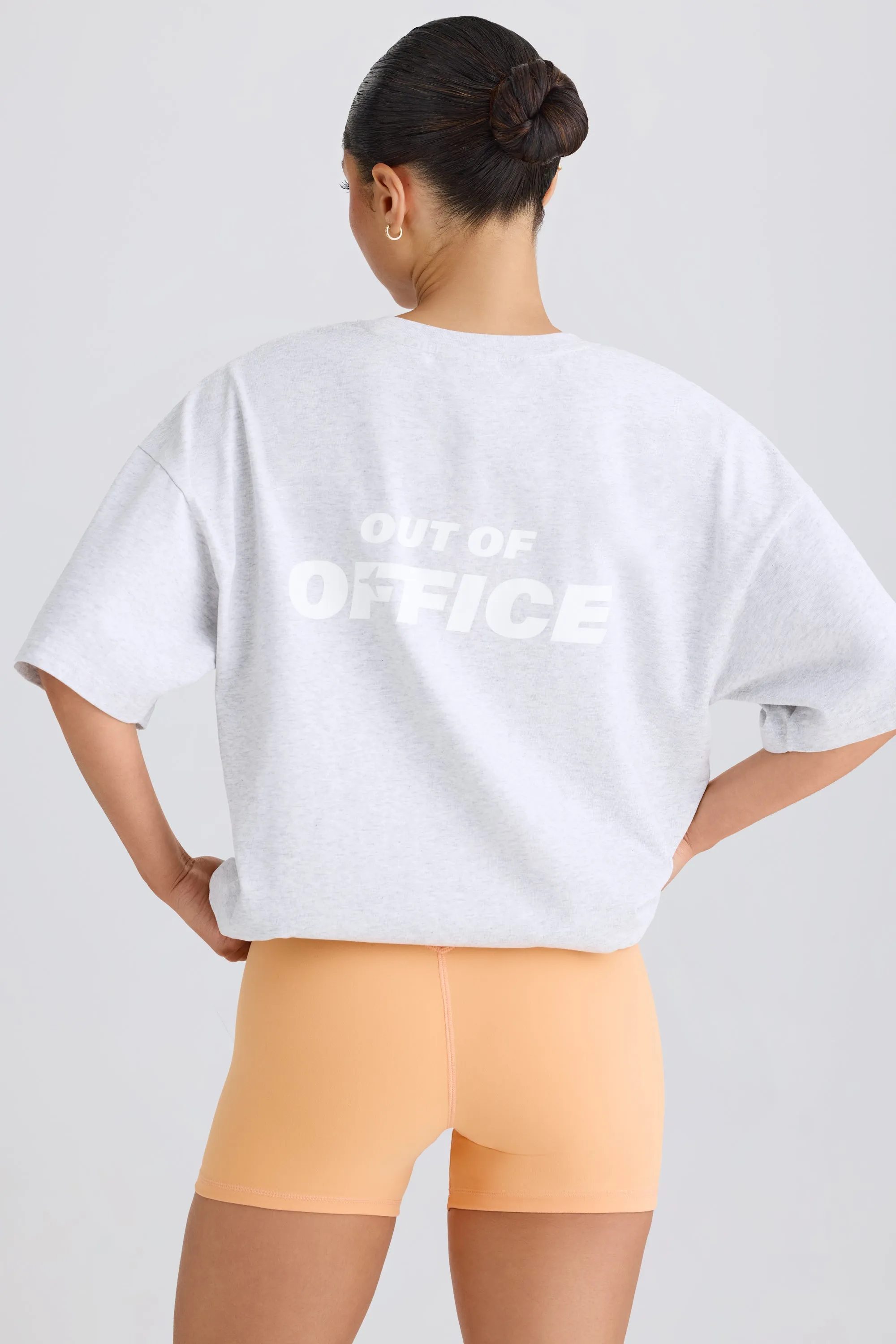 Soft Cotton Jersey Oversized T-Shirt in Grey Marl sold by Bo + Tee